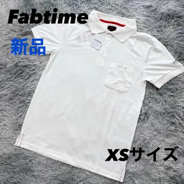 새상품 Fabtime 파브타임 피케 셔츠 반팔 화이트 XS 사이즈