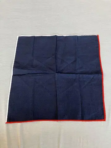 1~2회 이용 쉽스 린넨 포켓 치프 네이비 화이트 마린