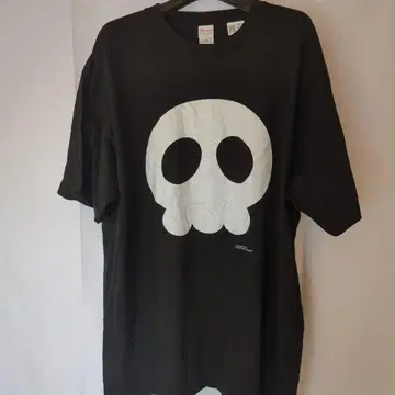 타임 보칸 스컬 프린트 티셔츠 XXXL 블랙