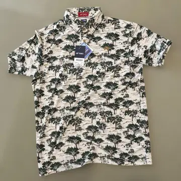 YONEX 요넥스 팜 트리 패턴 골프 셔츠 LL (XL) 미사용 새상품