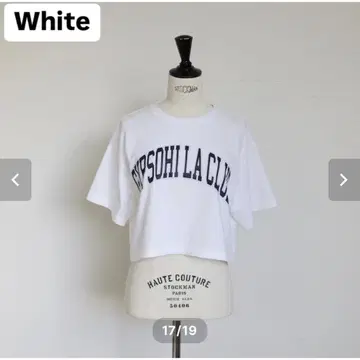 cropped gypsohila club tee 화이트 새상품급