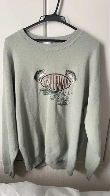B-WEAR FISHERMAN 맨투맨 그레이 구제 의류