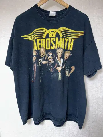 AEROSMITH 에어로스미스 밴드 T 투어 셔츠 블랙