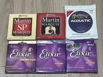 Martin & Elixir 어쿠스틱 기타 줄 6세트