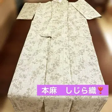 여름 기모노 순수 린넨 시지라 직물 미사용품(^^)