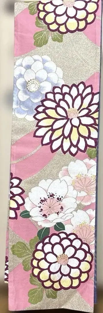 핑크 국화 야에사쿠라 후쿠로 오비