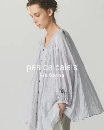 파드칼레 Pas de Calais 면 실크 클론 블라우스