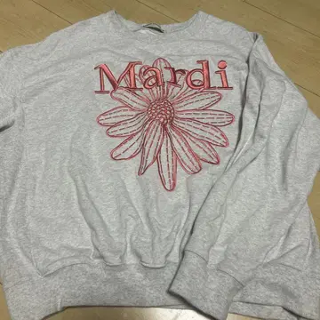 Mardi 꽃 자수 그레이 트레이닝복