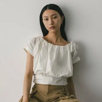 STYLEMIXER 숄더 개더 탑