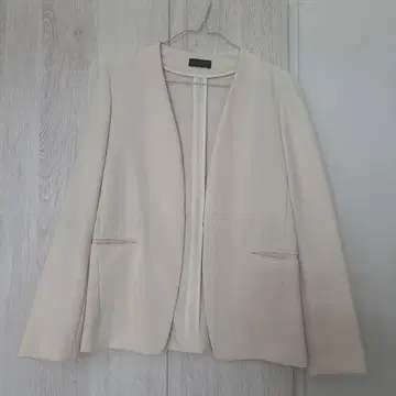 아이보리 노카라 자켓