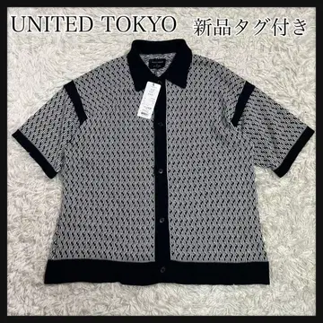 [택 포함 새상품] UNITED TOKYO 에어 니트 레이스 셔츠