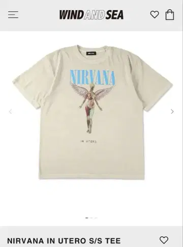 NIRVANA IN UTERO S/S TEE M 사이즈