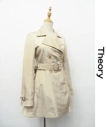 J237/ THEORY 트렌치코트 나일론 2 광택 베이지
