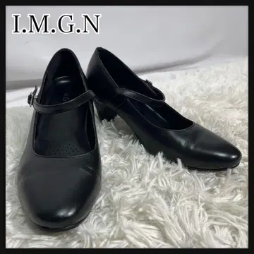 [새상품급] I.M.G.N 블랙 펌프스 비즈니스 스트랩