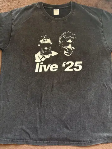OASIS live '25 티셔츠 블랙
