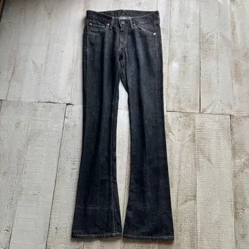 리바이스 플레어 데님 w28 블랙 06년 중국산 00s