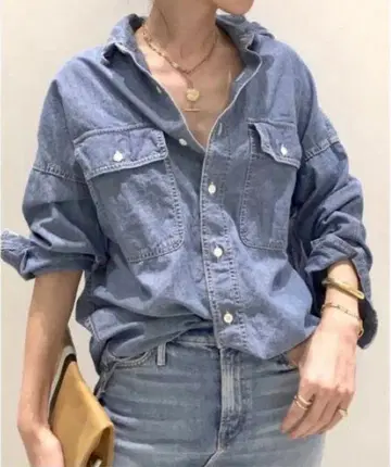 라빠르망 REMI RELIEF CHAMBRAY 셔츠 블루
