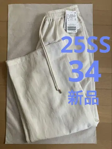 IENA 린넨 혼방 이지 팬츠 34 내추럴
