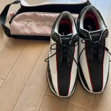 투어 스테이지 골프화 화이트 블랙 26cm
