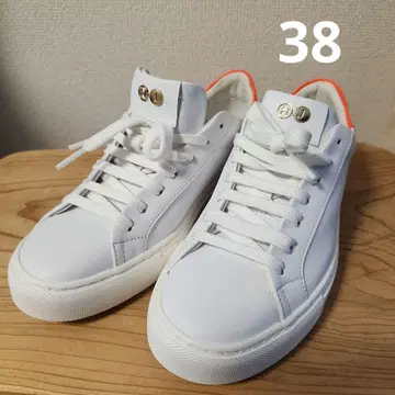 HIDE&JACK 스니커즈 38 화이트/오렌지