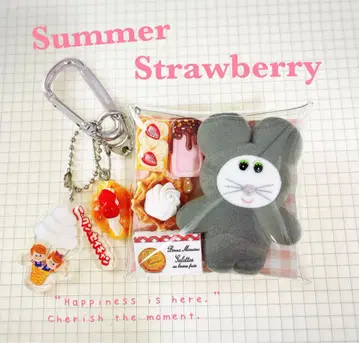 가챠 파우치 무뉴 Summer 스트로베리 스위트 아이스크림