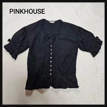PINKHOUSE 블라우스 피코 프릴 리본 포함 프릴 슬리브