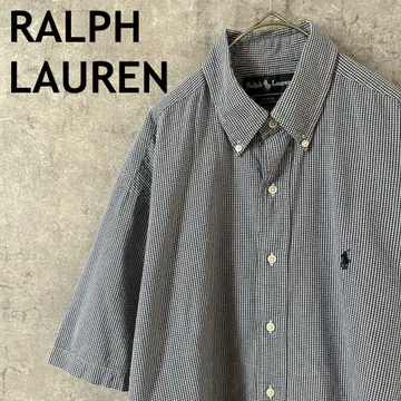90s Ralph Lauren BLAKE 깅엄 체크 셔츠 반팔 L 사이즈