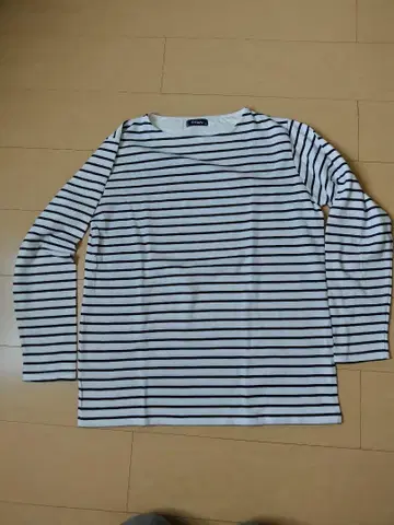 네이비 스트라이프 긴팔 티셔츠 XL
