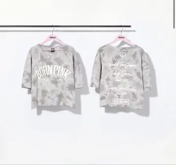 BLACKPINK 로고 티셔츠(GRAY TIE DYE/Short)
