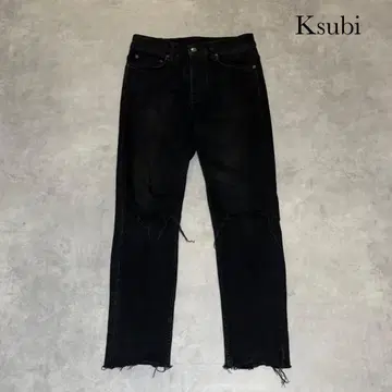 W28 Ksubi 스비 블랙 데미지 데님 R163