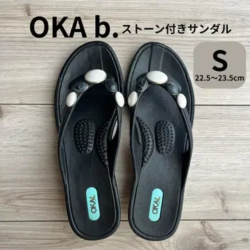 OKA b. 스톤 장식 모노톤 샌들 S 22.5~23.5cm