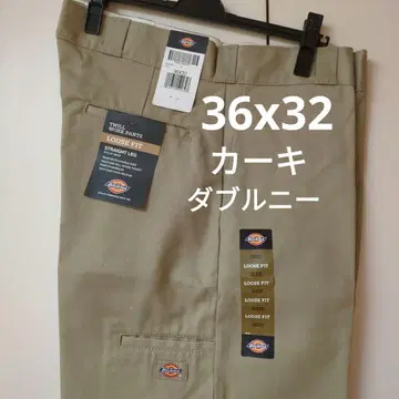 새상품 36x32 KH 더블니 워크 팬츠 디키즈 카키