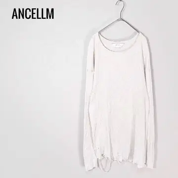 ANCELLM 24SS 손상 와플 크루 LS 티셔츠 3