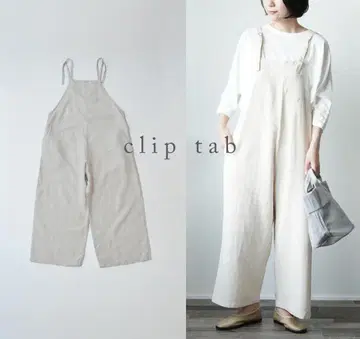 clip tab 린넨 2way 살로펫 오버롤 천연 세탁소