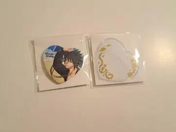 NARUTO 나루토 돌풍전 마린 룩 하트 캔뱃지 & 커버 세트 사스케