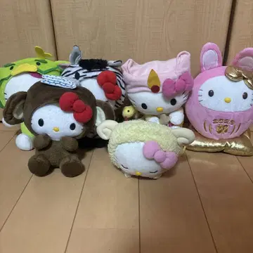 헬로키티 봉제 인형 6종 세트 12간지 키티