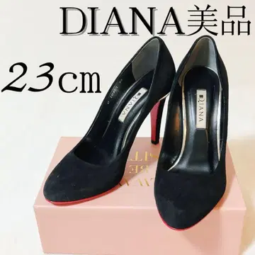 DIANA 다이애나 하이힐 펌프스 레드 밑창 스웨이드 블랙 23