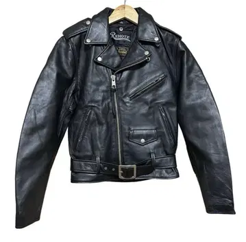 새상품급 REMOTE LEATHER 더블 라이더 자켓 소가죽 34