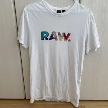 RAW. 컬러풀 로고 티셔츠 XS 화이트