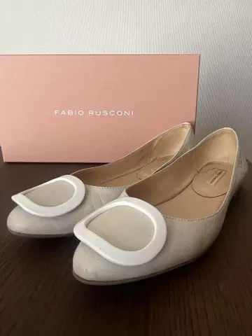 FABIO RUSCONI 화이트 플랫 슈즈