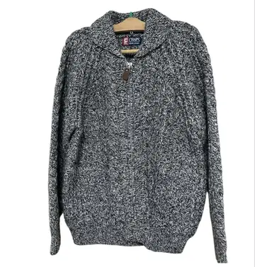 고품질 CHAPS RALPH RAUREN 숄카라 니트 블루종 L