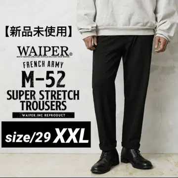 슬랙스 WAIPER.inc M-52 트라우저 슈퍼 스트레치 블랙