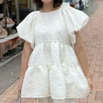 fitmore 핏모어 saaya 콜라보 자카드 티어드 상의
