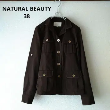 NATURAL BEAUTY 자켓 밀리터리 자켓 브라운 38