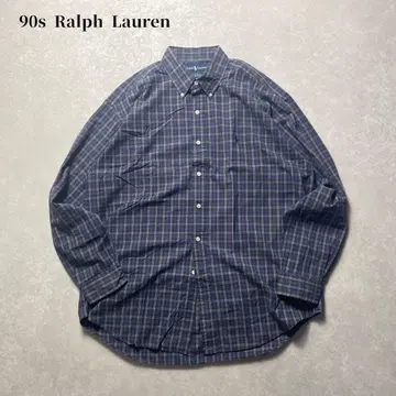 90s Ralph Lauren BLAKE 버튼 다운 체크 셔츠 긴팔 BD
