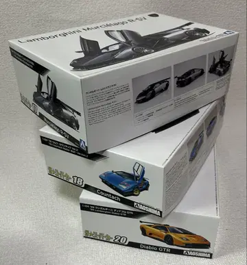 람보르기니 프라모델 3대 세트 Aoshima 1/24