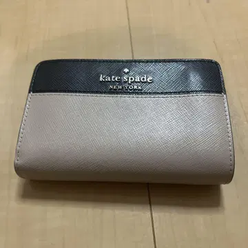 kate spade 이중 지갑 베이지/블랙