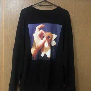 TIGHTBOOTH 블랙 맨투맨 L