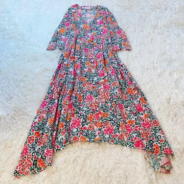 ISA ARFEN abstract floral hem DRESS 꽃무늬