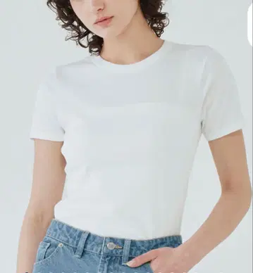 쁘띠 바토 크루넥 반팔 티셔츠 화이트 S 사이즈